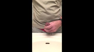 morning wood desperate pee and cumshoot