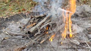 Locked in a chastity cage guy went on a picnic and wanted to pee