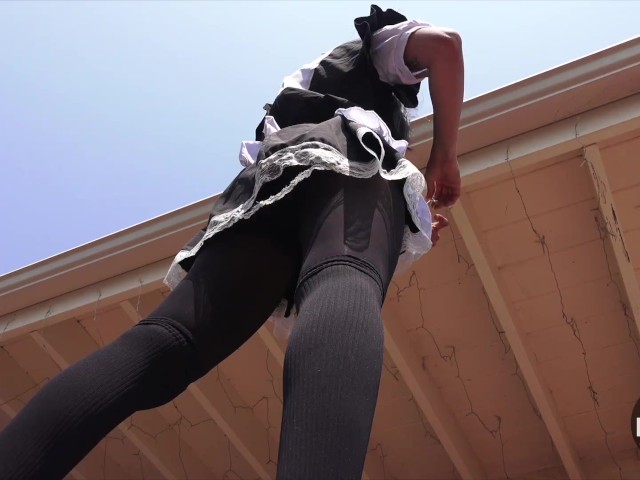 Upskirt Fetish! French Maid Fixes Lights -- in Broad Daylight! - Free Porn  Videos - YouPorn