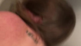 Wife Gets Fucked Face First in the Toilet and Gets a Facial