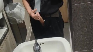 Quick tease dick flash at work