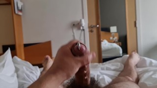 Hotel room jerk off