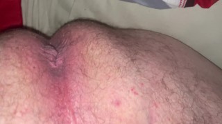 Showing my little hairy soft cock and farting asshole