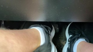 Pedal Pumping in Black Nike Sneakers Kia Sorento