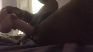 Deep hard fuck w both my toys solo