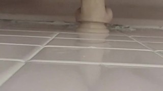 Big booty bi bear rides dildo anal solo fucking