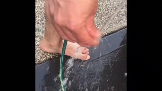 Dirty Dusty big male feet - Barefoot walking on Australian Mars like terrain - MANLYFOOT 