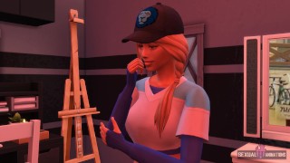 She catches her friends and joins them, they have a lesbian threesome - Sexual Hot Animations