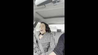 Daddy controls my butt plug vibrator while in public