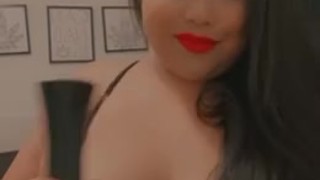 Chubby Asian Milf loves smoking Cannabis 