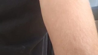 Twink fists ass side of road