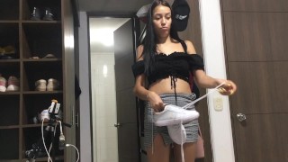 My girlfriend buys a lush and I activate it while she does a toilet in her room
