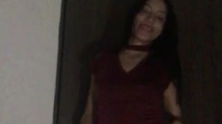 My cousin's bitch sends me a video dancing and showing her vagina