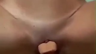 My home playing with big dildo