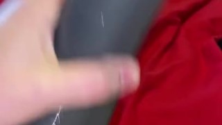 Trying my new sex toy on my hard cock 