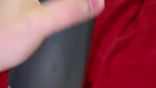Trying my new sex toy on my hard cock 
