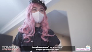 Sex Police Fall into my Trap Got restricted on the Swing and Fucked! Creampie!