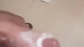 Jerking Off in toilet with Soap