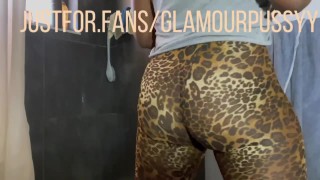 Loud Juicy Farts in Leopard Leggings 