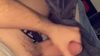 Edging myself, precum play with my thick cock