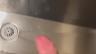 Hot Guy Masturbating in a dirty PUBLIC TOILET while on holiday in Germany