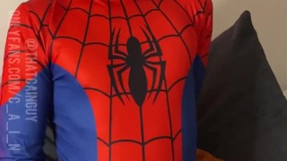 Sexy Spiderman Cums a Huge Web | CAM4 Male