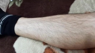 Russian student in the dorm fucks a sweet donut with a big dick