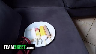 StayHomePOV - Horny Dude His Sexy Skinny Asian Roommate And Sticks His Lollipop In Her Mouth