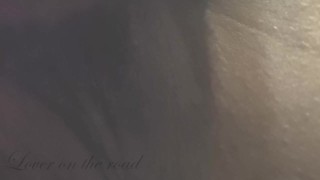 Passionate Amateur Cunnilingus licking MILF pussy for 10 minutes and 2 orgasms - Lover on the road