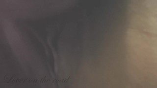 Passionate Amateur Cunnilingus licking MILF pussy for 10 minutes and 2 orgasms - Lover on the road