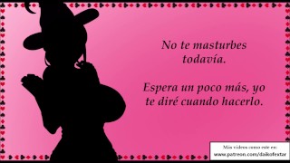 JOI Especial halloween. Te ordeñan 6 veces como esclavo sexual. JOI completo y español.