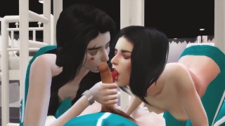 Korean Foursome Orgy - Squid Game Themed Sex Scene - 3d Hentai ...