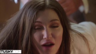 TUSHY Anal-loving Lily shows off her skills in an interview