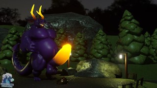 Tab Dragon's Hyper Halloween Muscle Growth Animation