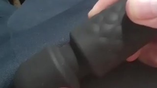 pup using new toy and cumming