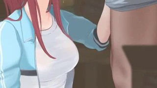 redhead gets a facial