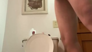 Jerk off in the bathroom 