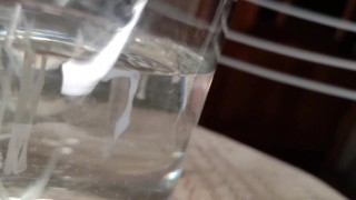 10inch TexasMeat cumming in Glass