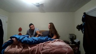 Babysitter sucking Latino cock and taking dick missionary part 2