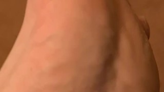 Male soles close up POV with sock pull and close up of my deep wrinkles 