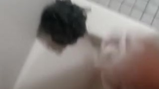 Hairy Teen Jerks His Soapy Cock