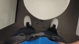 Johnholmesjunior in real risky public mens bathroom in vancouver shooting cum FULL VIDEO