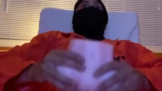 Convict escapes from prison to fuck a fleshlight fake pussy and cum like an animal with moans