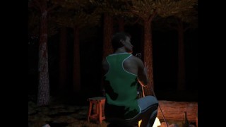 Camper boy turning into a werewolf