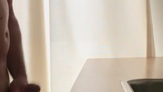 solo morning masturbation with moaning orgasm