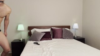 How do you spank his ass with the leather paddle