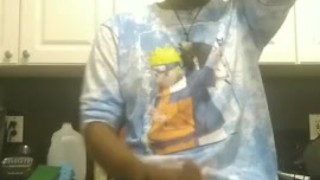 Young bbc playing with self