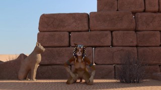 Ankha Rides Dildo In The Desert ■ Blender SFM With Sound