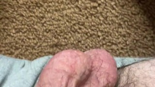 Horny hairy guy shows off his feet, legs, and busts some loads