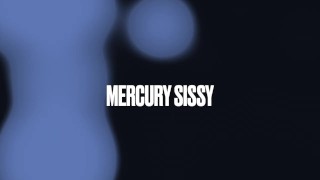 smooth blonde Sissy riding 10 inch toy in chastity - MercurySissy aka Mercury Montana XXX